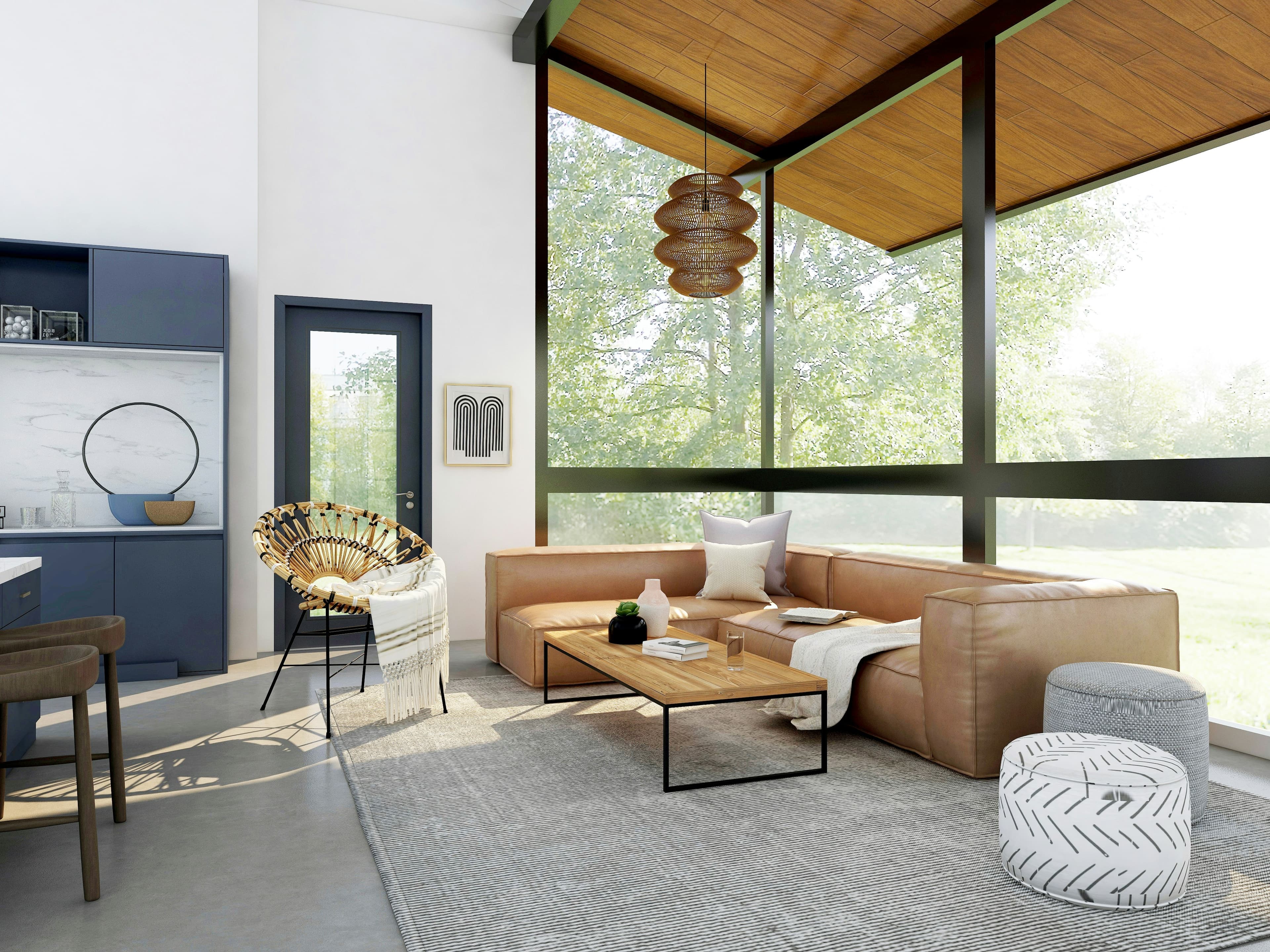 A renovated, presentation ready living room